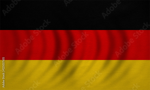 Flag of Germany wavy  real detailed fabric texture