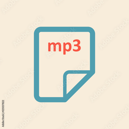 mp3 file icon vector