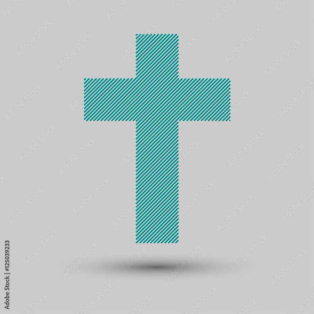 Fototapeta premium church cross symbol. Christian symbol of religion. Vector illustration.