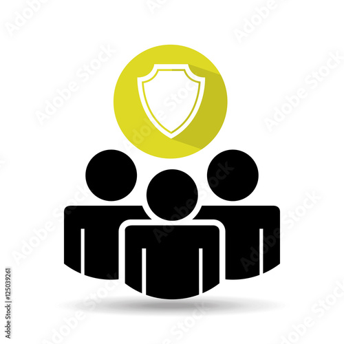 group of people silhouette icon, vector illustration