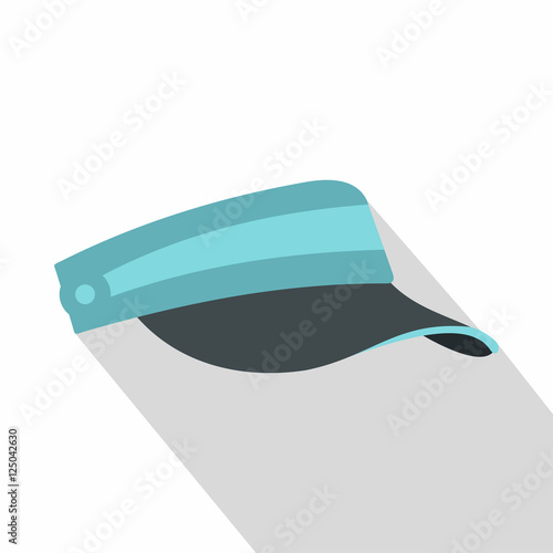 Sun cap icon. Flat illustration of sun cap vector icon for web