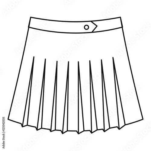Tennis female skirt icon. Outline illustration of tennis female skirt vector icon for web
