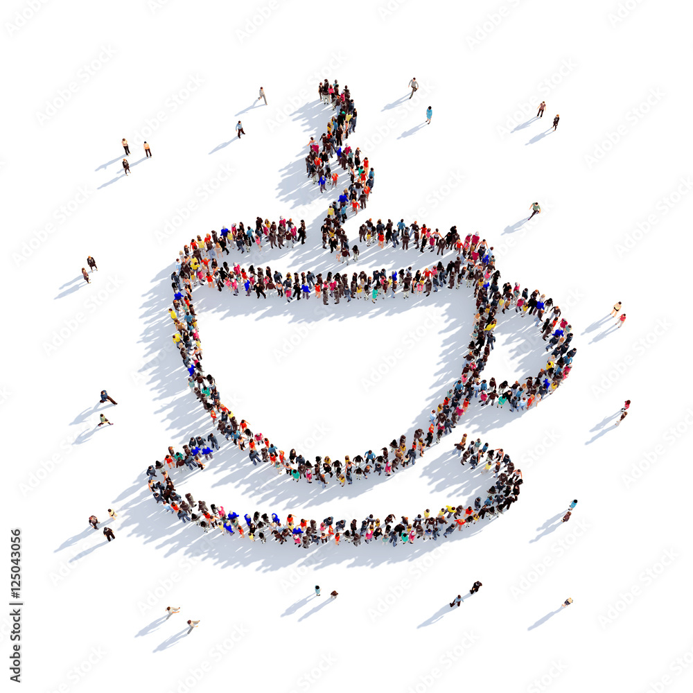 cup of coffee cup of tea people 3d cup of coffee cup of tea people 3d