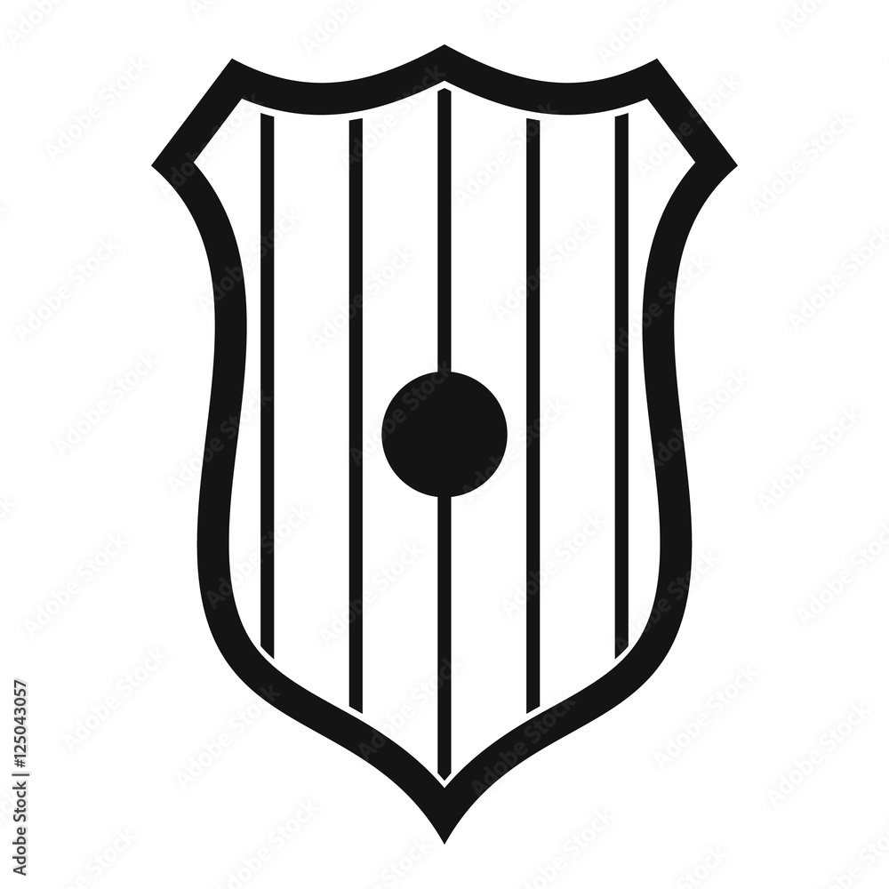 Protective shield icon. Simple illustration of protective shield vector icon for web Stock