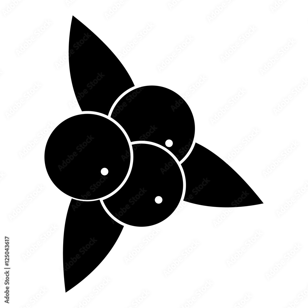 Cranberry with leaves icon. Simple illustration of cranberry vector icon for web Cranberry with leaves icon. Simple illustration of cranberry vector icon for web