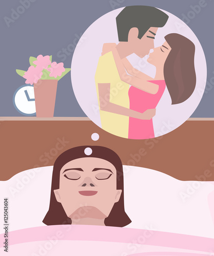 woman dreaming about love