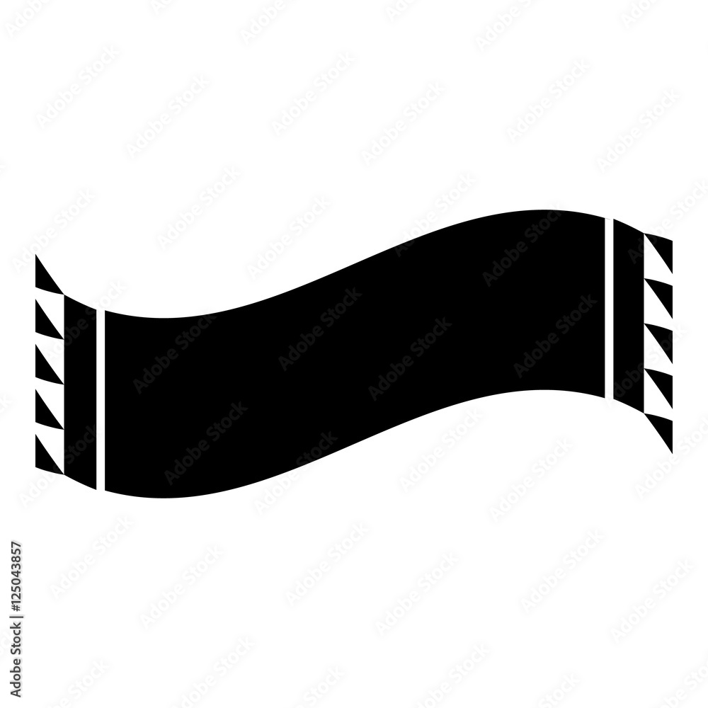 Black scarf icon. Simple illustration of scarf vector icon for web