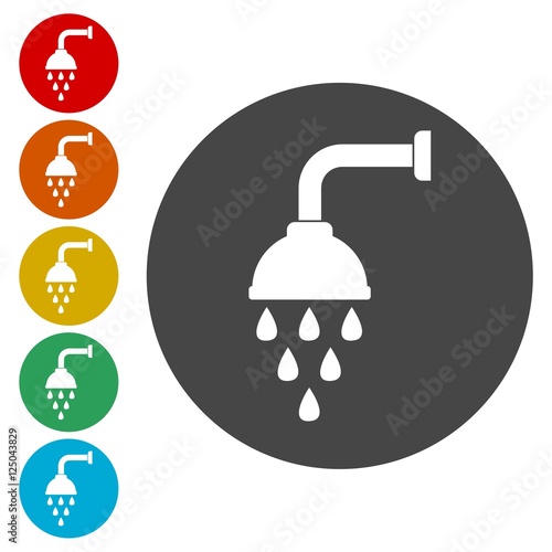 Shower icon. Shower flat symbol