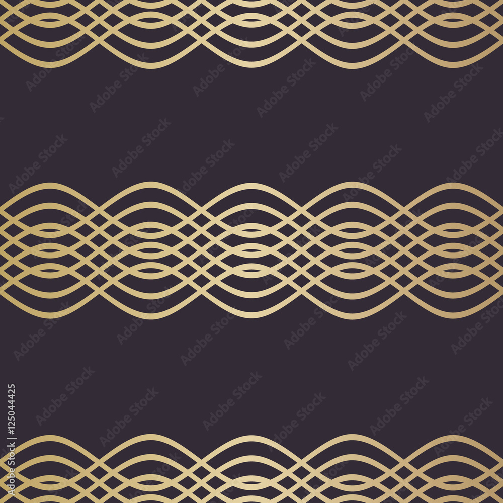 Gold ornament texture. Vector geometric background.