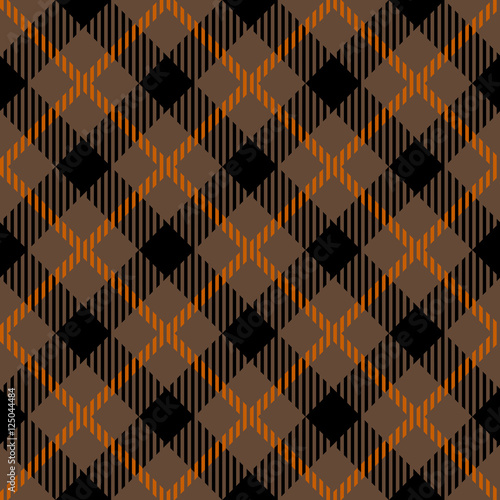 Halloween Tartan Seamless Pattern.