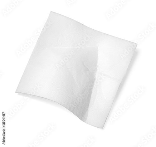 One White Paper Napkin Isolated