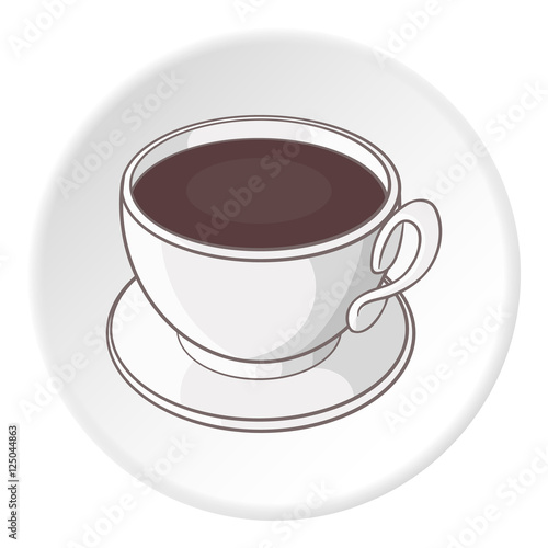 Cup of coffee icon. Cartoon illustration of cup of coffee vector icon for web