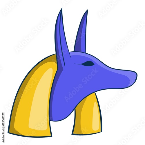 Ancient egyptian god Anubis icon. Cartoon illustration of Anubis vector icon for web design