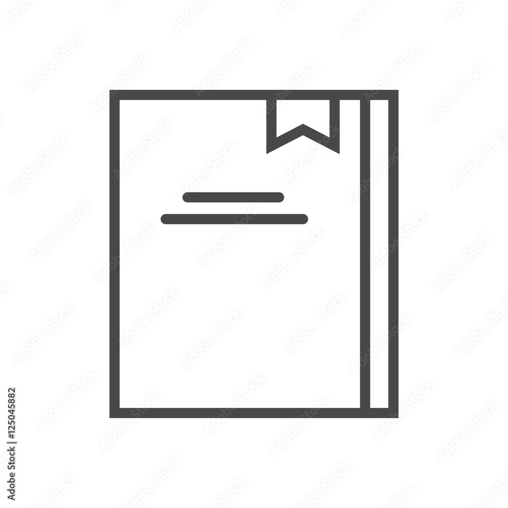 Vector modern thin line icon on white Vector modern thin line icon on white