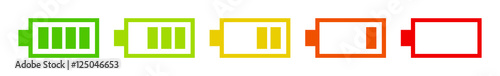 Battery 5 states of energy 