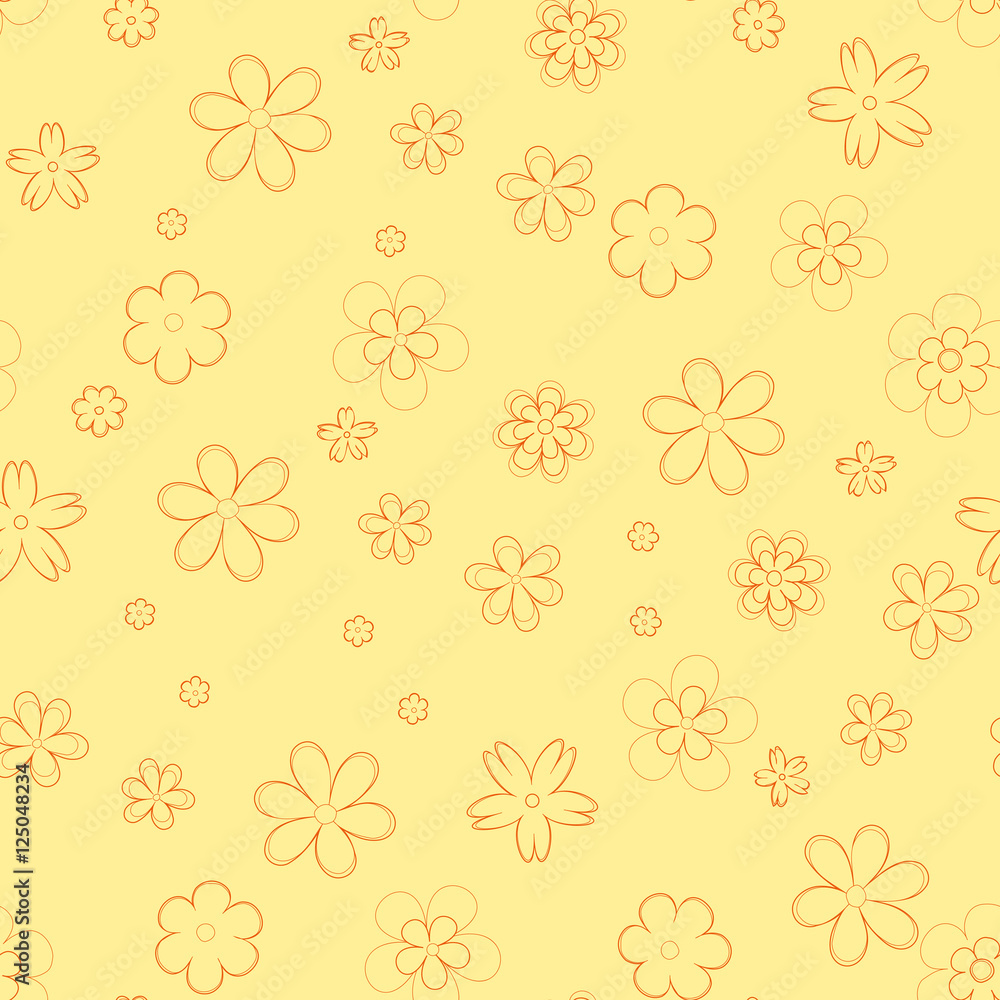 flower geometric seamless pattern. Fashion graphic. Background design. Modern stylish abstract texture. Template for prints, textile, wrapping and decoration, wallpaper. Vector illustration.