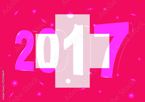 Новый 2017 год на фоне флага Швейцарии