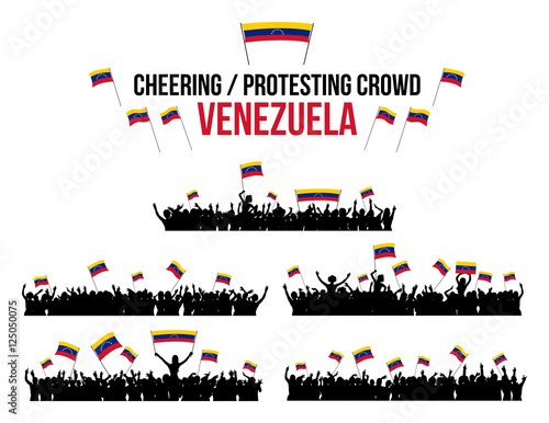 Cheering or Protesting Crowd Venezuela
