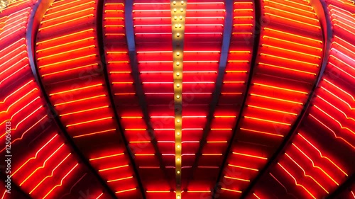 Red Neon Las Vegas Casino Sign at Night