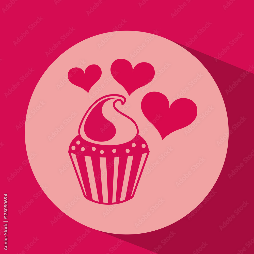 heart red cartoon cupckae chips icon design vector illustration heart red cartoon cupckae chips icon design vector illustration