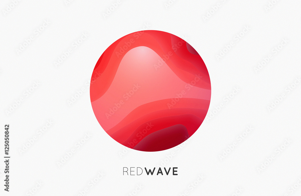 Wave logo. Business Icon. Red logo. Company logo Wave logo. Business Icon. Red logo. Company logo