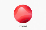 Wave logo. Business Icon. Red logo. Company logo