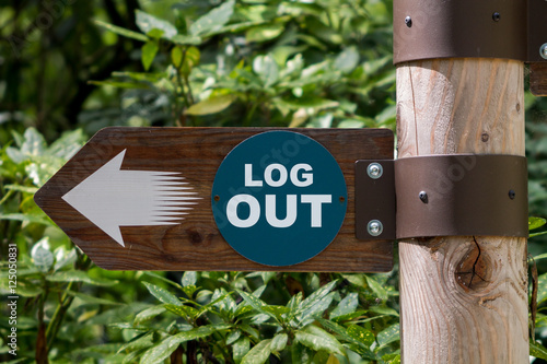 Logout icon in a tree