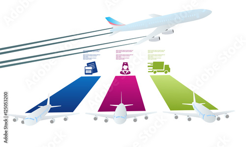 3d planes and line info graphics
