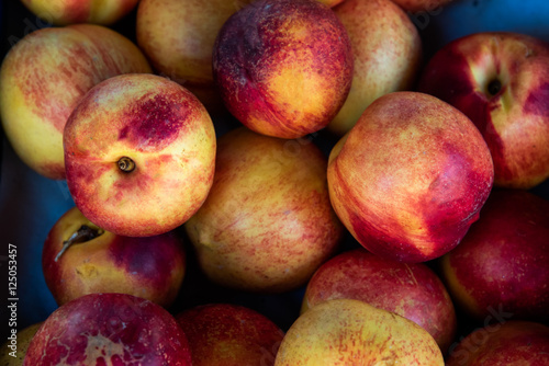 White flesh nectarine close up.