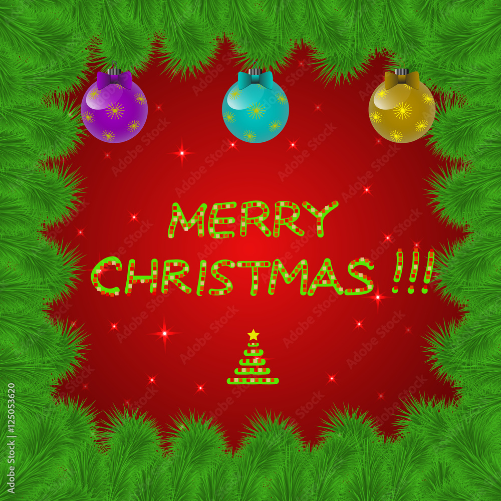 Bright and colorful christmas background.