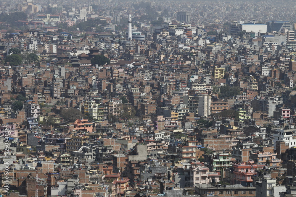 Panoramic view of central Kathmandu, Nepal