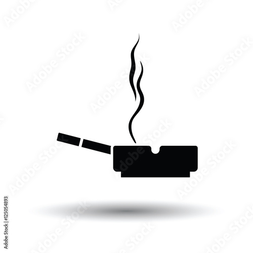Cigarette in an ashtray icon