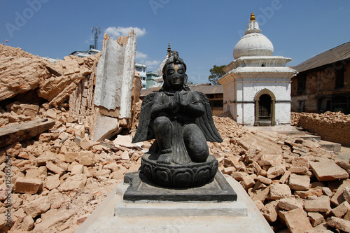 Temple after the earthquake in Kathmandu