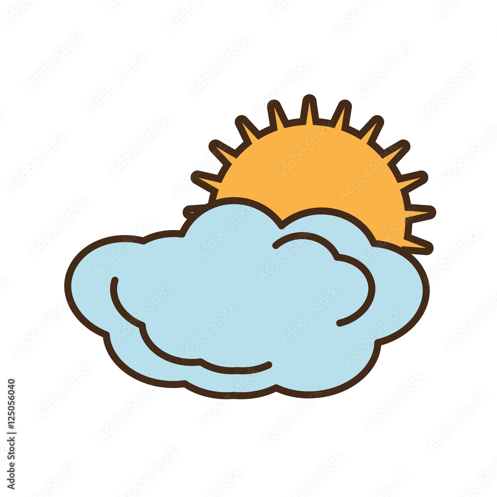 cloud climate concept isolate icon vector illustration design