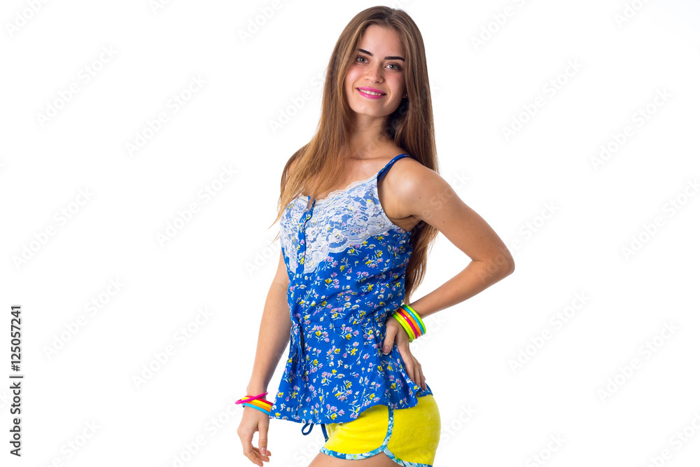 Woman holding hand on her waist Woman holding hand on her waist