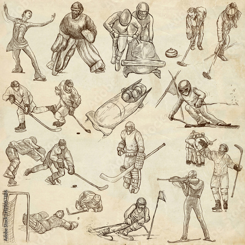 Winter Sports - An hand drawn collection