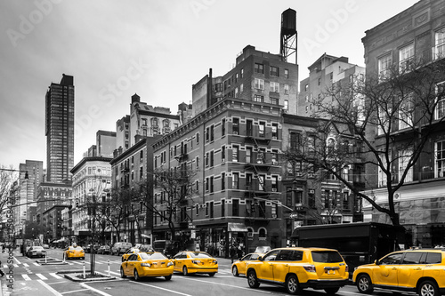 Yellow cabs at Upper West Site of Manhattan, New York City © lucasinacio.com
