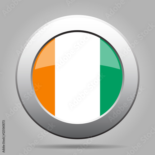 flag of Ivory Coast, shiny metal gray round button Free Download flag of Ivory Coast, shiny metal gray round button - GFXLoad