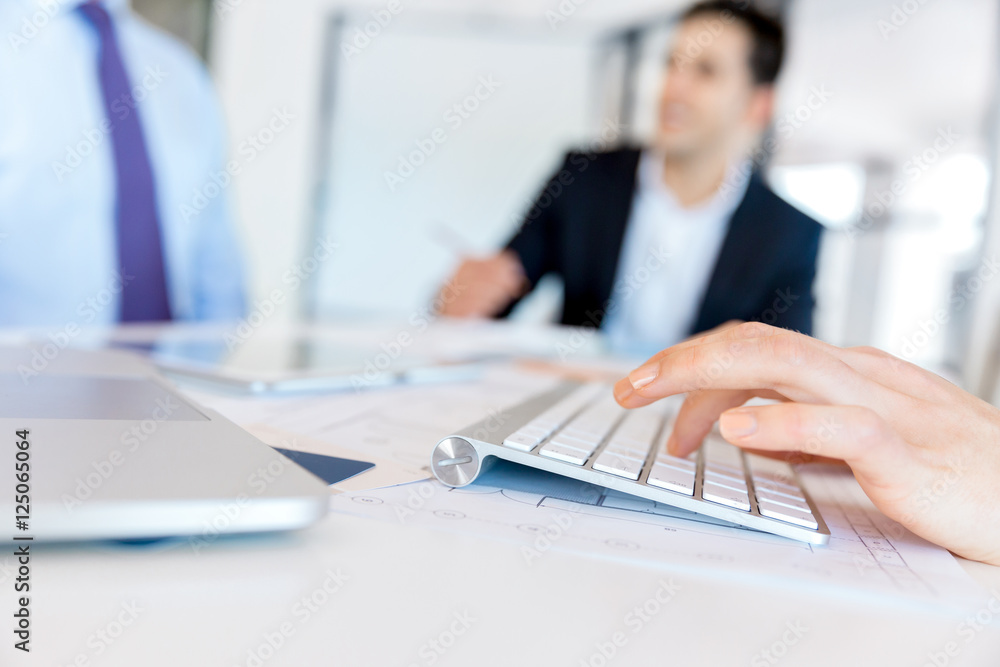 Image of woman's hands typing Image of woman's hands typing
