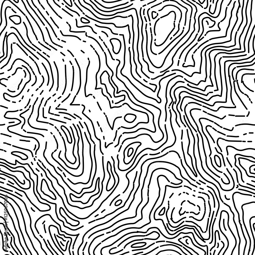 Seamless topographic contour map pattern. Vector seamless backgr Seamless topographic contour map pattern. Vector seamless backgr