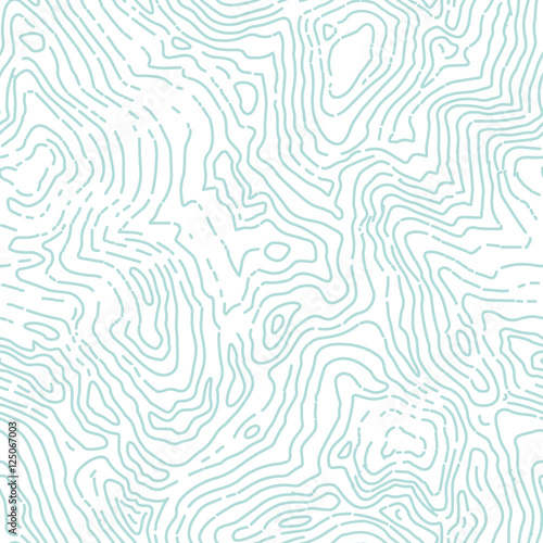 Seamless topographic contour map pattern. Vector seamless backgr