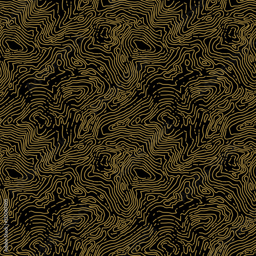 Seamless topographic contour map pattern. Vector seamless backgr