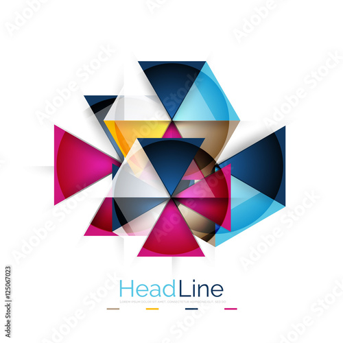 Vector 3d geometric abstract background