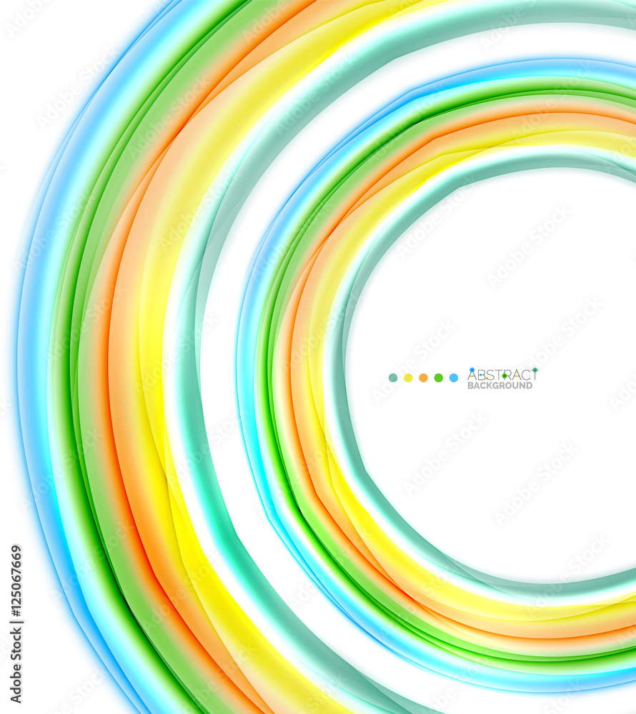 Fototapeta premium Multicolored lines on white, motion concept abstract background