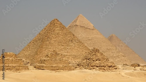 Zoom Out - The Great Pyramids of Giza - Egypt   
