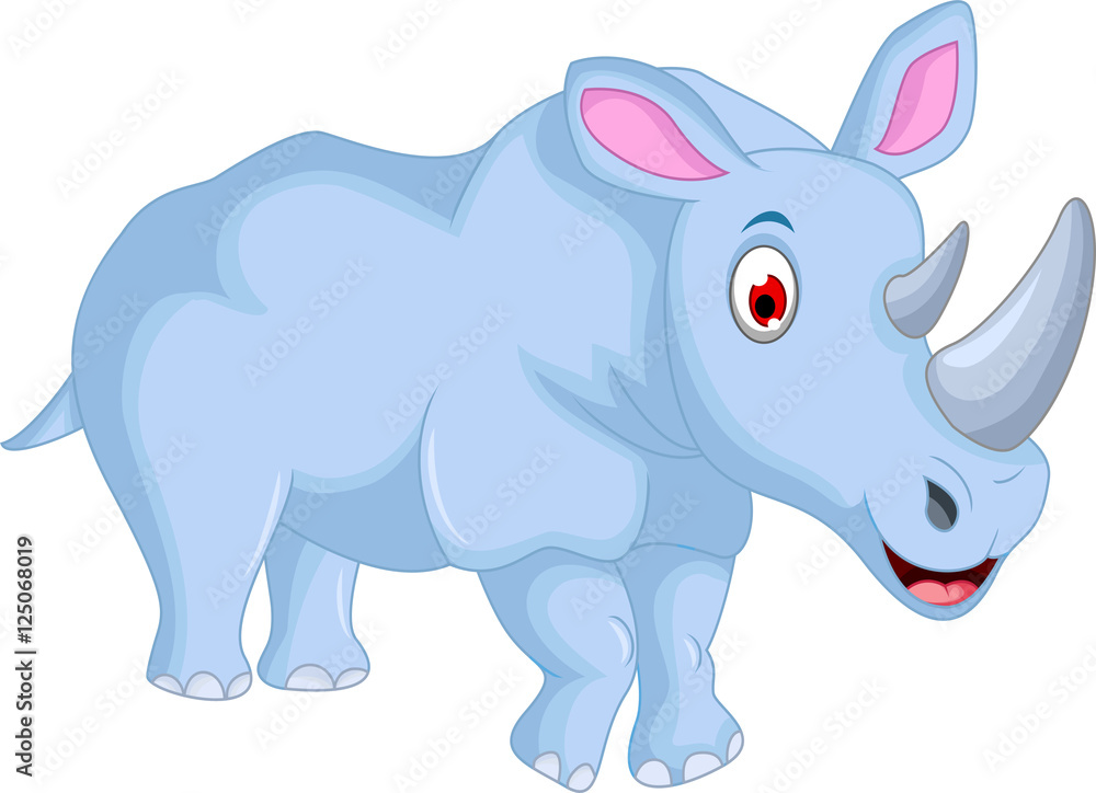Fototapeta premium cute rhino cartoon