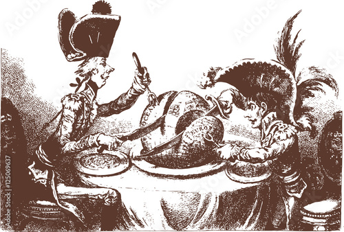 old caricature (James Gillray) [vector]