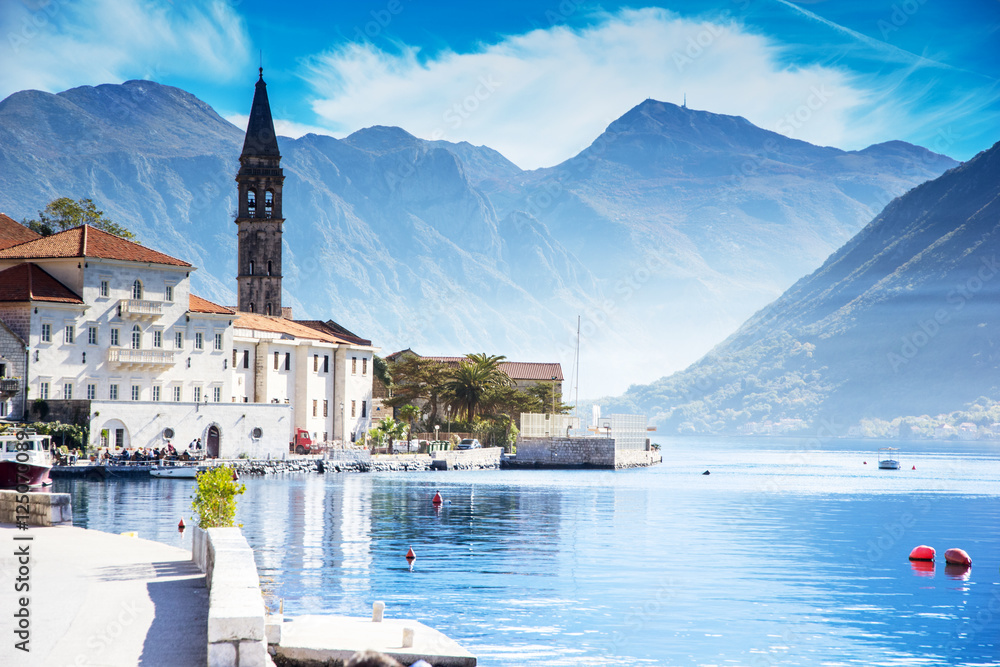 A quiet, small town of Perast in Montenegro.