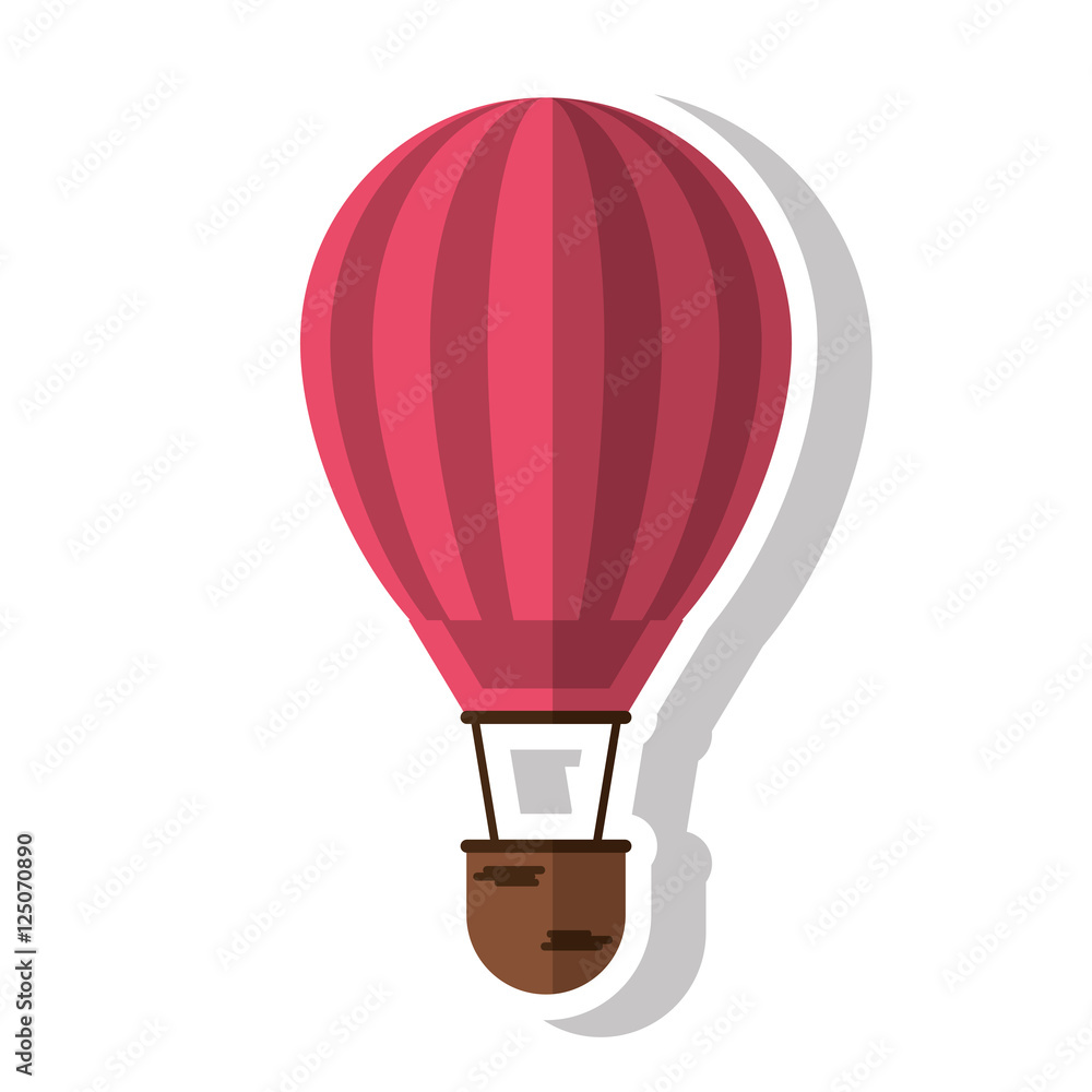 Hot air balloon icon. transportation vehicle travel and trip theme. Isolated and colorful design. Vector illustration Hot air balloon icon. transportation vehicle travel and trip theme. Isolated and colorful design. Vector illustration