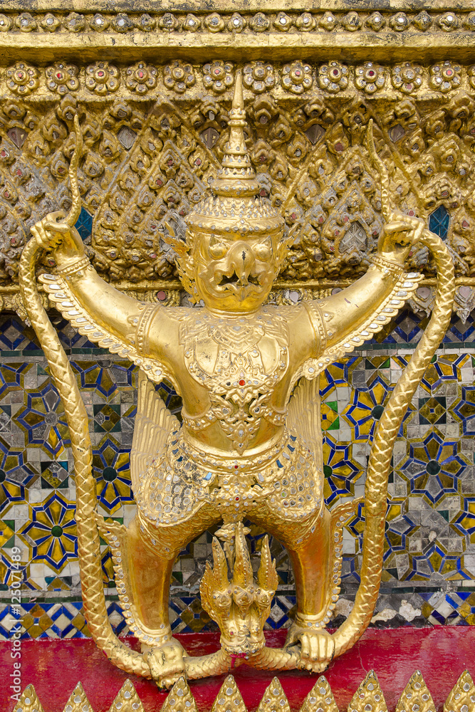 Fototapeta premium The Goden Garuda in Temple of The Emerald Buddha (Wat Phra Kaew), BANGKOK, THAILAND
